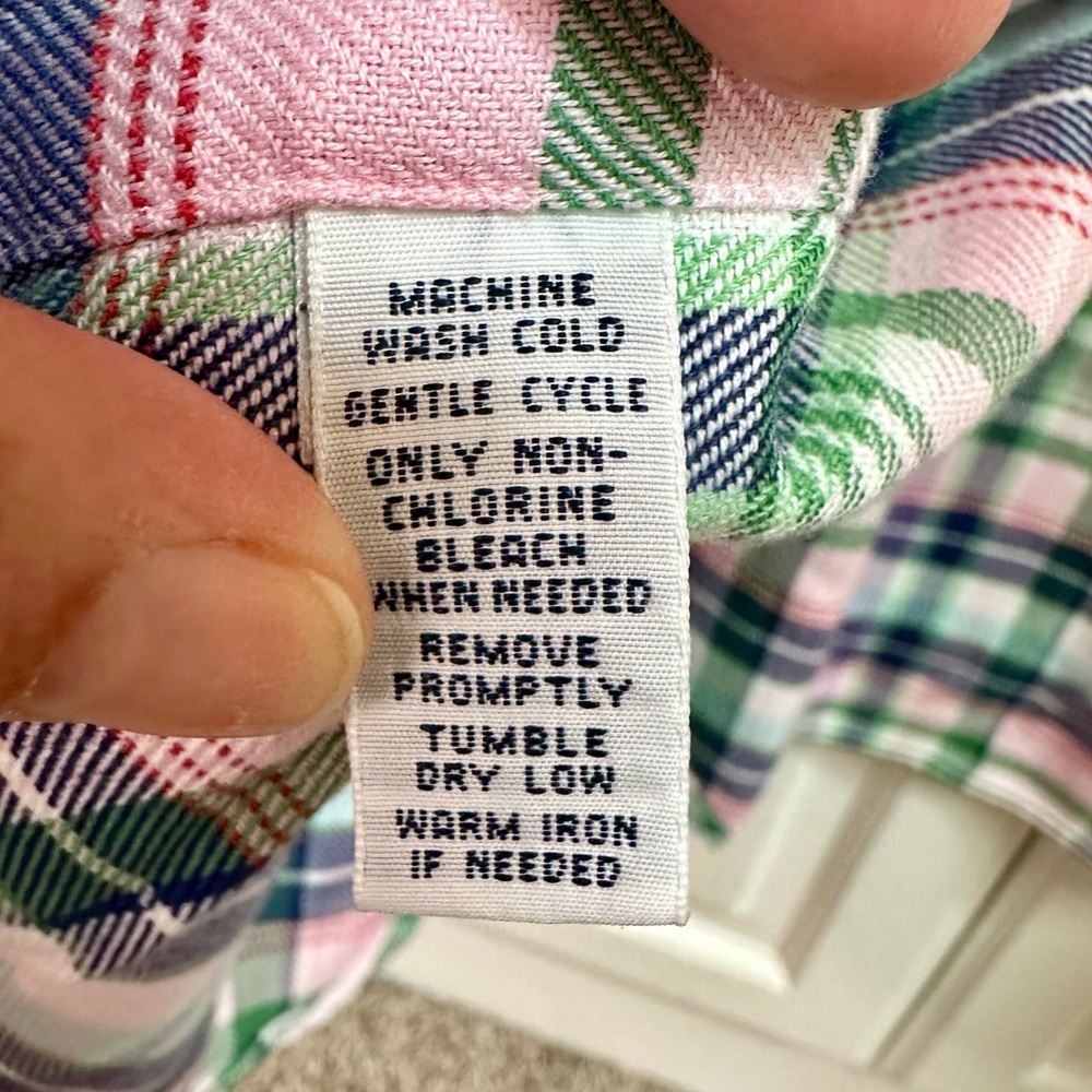 Ralph Lauren Plaid Button Down Shirt Pink & Green Size XL - Picture 6 of 7